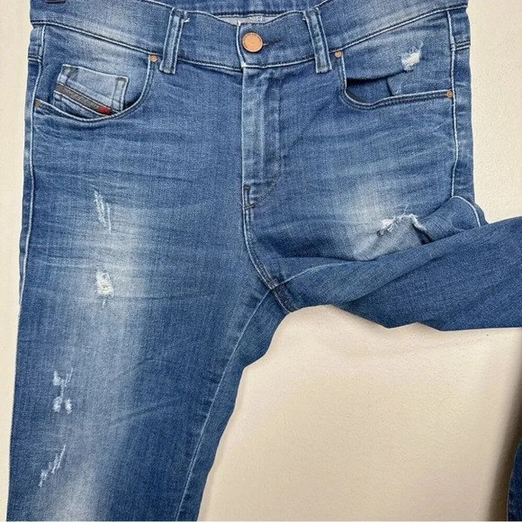 Diesel Womens 27 Regular Slim Straight Leg Distressed Jeans - Picture 7 of 16